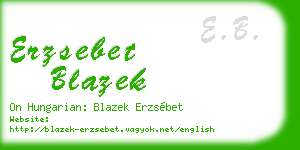 erzsebet blazek business card
